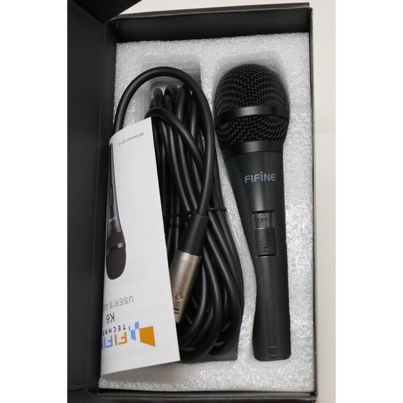 Fifine Technology K6 Black Handheld Karaoke Dynamic Vocal Microphone - Picture 4 of 14